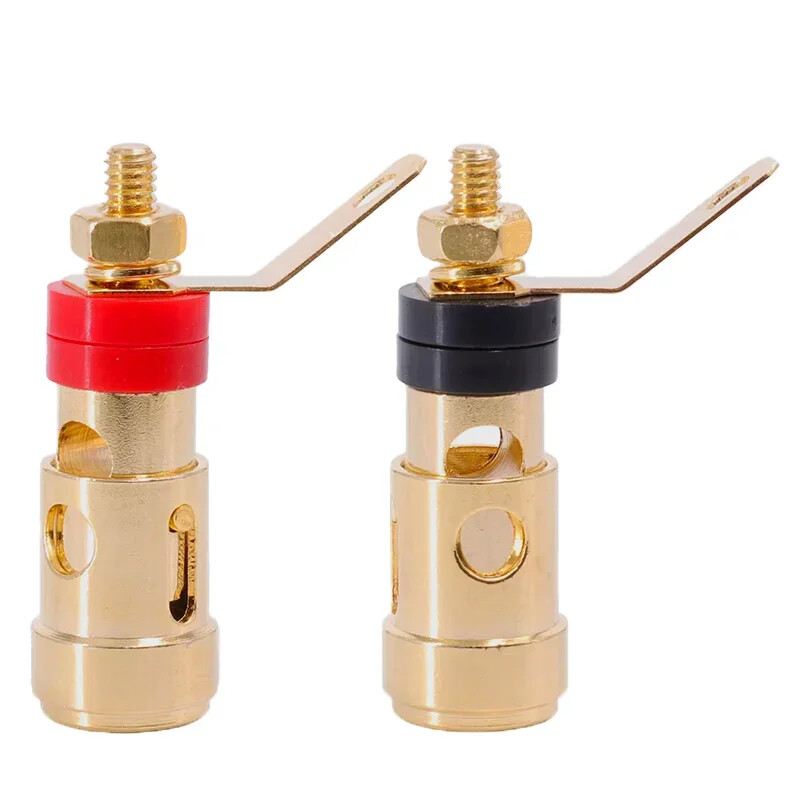 20 bucăți placat cu aur difuzor mic tip împingere terminal cu arc amplificator priză auto-blocare terminală tip împingere