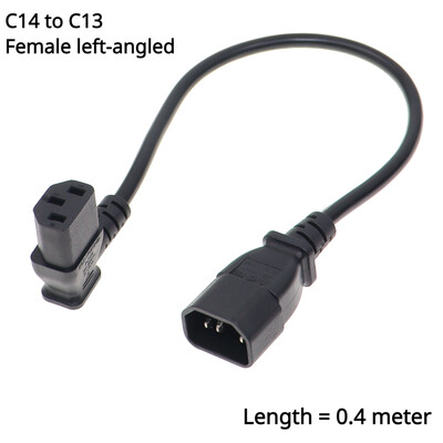 Adaptor de alimentare IEC 320 C14 la C13 de sex masculin la feminin Cablu de prelungire în unghi de 90 de grade pentru TV LCD cu montare LED