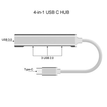 USB C HUB 3.0 Type C 3.1 3/4 портов мулти сплитер адаптер OTG USB за Macbook Pro 13 15 Air Mi Pro HUAWEI PC аксесоари