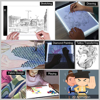 Elice A4 LED Light Pad for Diamond Painting, USB Powered Light Board Digital Graphics Tablet for Drawing Pad Art Painting Board