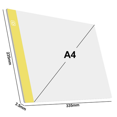 Elice A4 LED šviesos kilimėlis deimantiniam tapybai, USB maitinama šviesos plokštė skaitmeninės grafikos planšetė, skirta piešimo bloknotei.