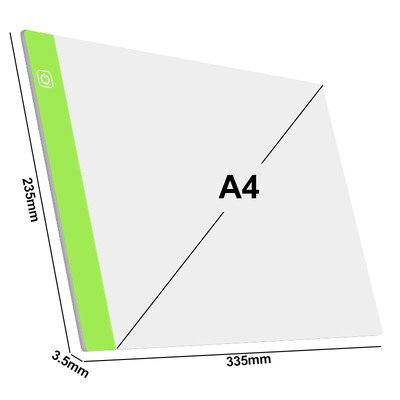 Elice A4 LED šviesos kilimėlis deimantiniam tapybai, USB maitinama šviesos plokštė skaitmeninės grafikos planšetė, skirta piešimo bloknotei.