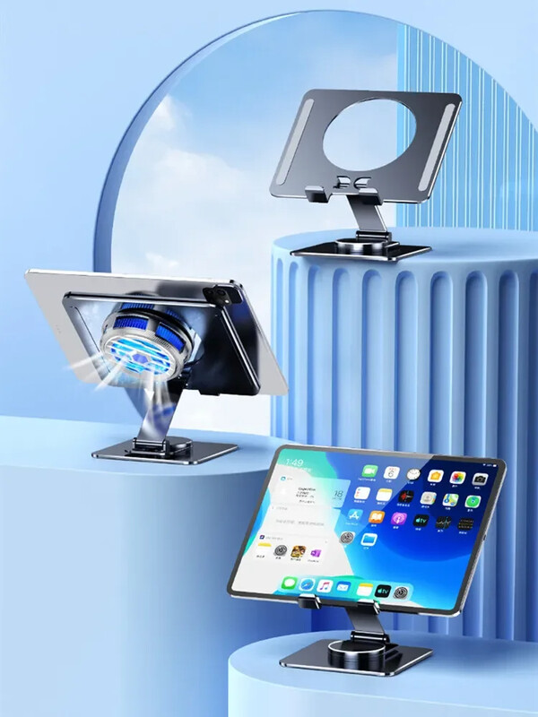 Tablet od aluminijske legure Univerzalni sklopivi nosač Stolni stalak Rotirajuća baza Podesivi ravni držač za iPad Huawei