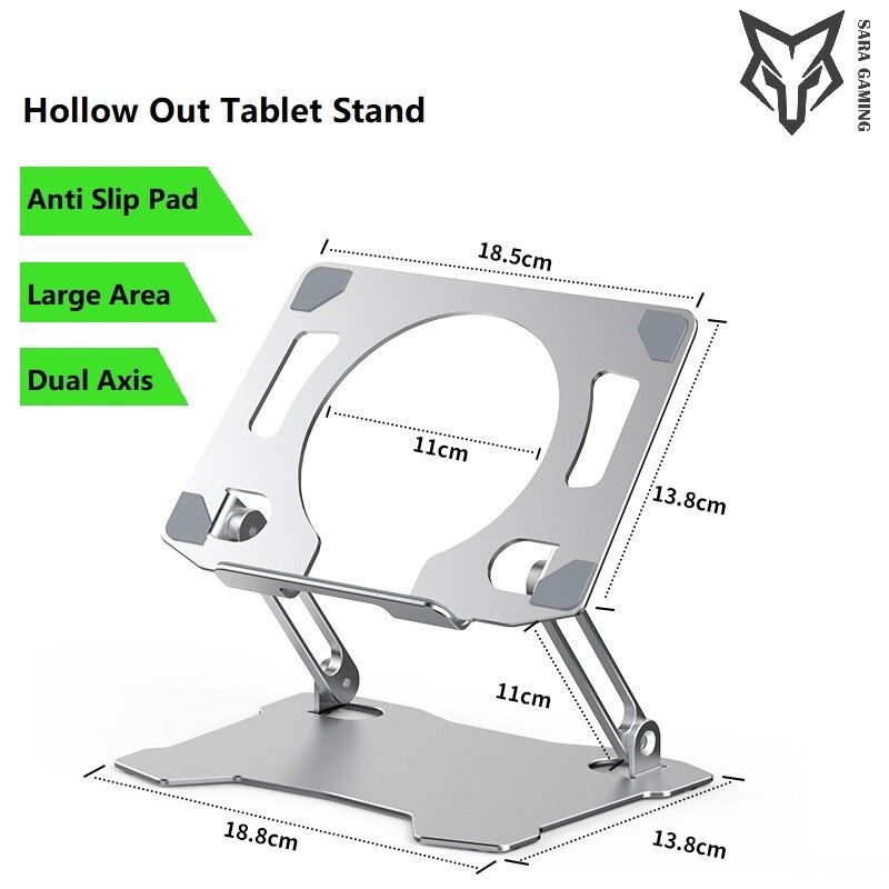 Tablet od aluminijske legure Univerzalni sklopivi nosač Stolni stalak Rotirajuća baza Podesivi ravni držač za iPad Huawei