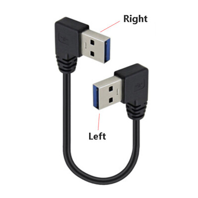1 vnt 90 laipsnių kairėn dešinėn aukštyn žemyn kampu USB 3.0 kištukas iki USB3.0 kištukas A tipo vyriškas duomenų kabelis 25 cm 50 cm