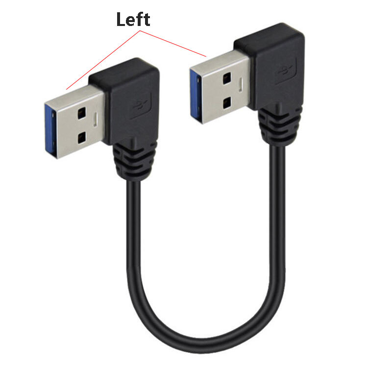 1 vnt 90 laipsnių kairėn dešinėn aukštyn žemyn kampu USB 3.0 kištukas iki USB3.0 kištukas A tipo vyriškas duomenų kabelis 25 cm 50 cm
