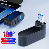 4 viename 180 laipsnių pasukamas USB į USB / C tipo adapteris USB adapteris mobiliųjų telefonų kompiuteriams