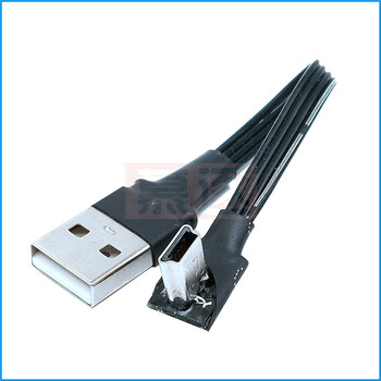 Mini USB 5pin B тип мъжки нагоре надолу наляво надясно под ъгъл 90 градуса към USB 2.0 мъжки кабел за данни Mini USB плосък кабел 0.1m/0.2m/0.5m/0.8m