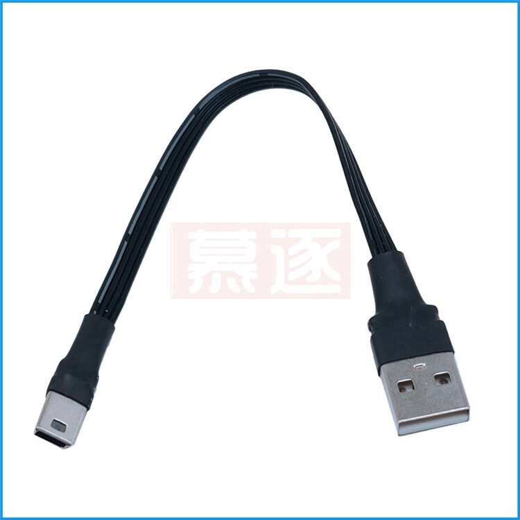 Mini USB 5pin B Tip Mascul Sus Jos Stânga Dreapta Unghi 90 de grade la USB 2.0 Mascul Cablu de date Mini USB Cablu plat 0,1 m/0,2 m/0,5 m/0,8 m