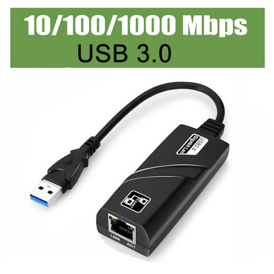 USB 3.0 na Gigabit Ethernet RJ45 LAN (10/100/1000) Mbps sieťový adaptér Ethernet sieťová karta pre PC Macbook Windows 10 notebook
