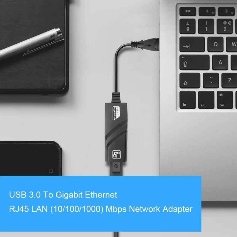 USB 3.0 na Gigabit Ethernet RJ45 LAN (10/100/1000) Mbps sieťový adaptér Ethernet sieťová karta pre PC Macbook Windows 10 notebook