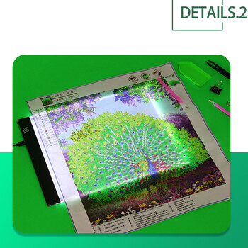 LED Pad for Diamond Painting, USB Powered Light Board Digital Light Box for Drawing Pad Art Painting tablet A5 A4