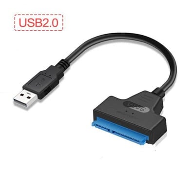 SATA-USB 3.0 / 2.0 kábel Akár 6 Gbps-ig 2,5 hüvelykes külső HDD SSD merevlemezhez SATA 3 22 tűs adapter USB 3.0 - Sata adapterek
