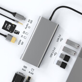 11-ühes C-tüüpi jaotur HDMI-adapteriga USB C jaotur 4K Thunderbolt 3 TF SD-kaardilugeja pesa PD MacBook Air Pro M2 M1 kiibi jaoturi jaoks