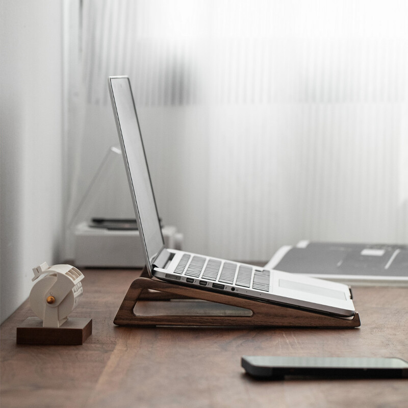 1 pár Univerzálny prenosný drevený držiak na notebook, stojan na chladenie počítača, vhodný pre notebook, tablet, 10-17 palcov