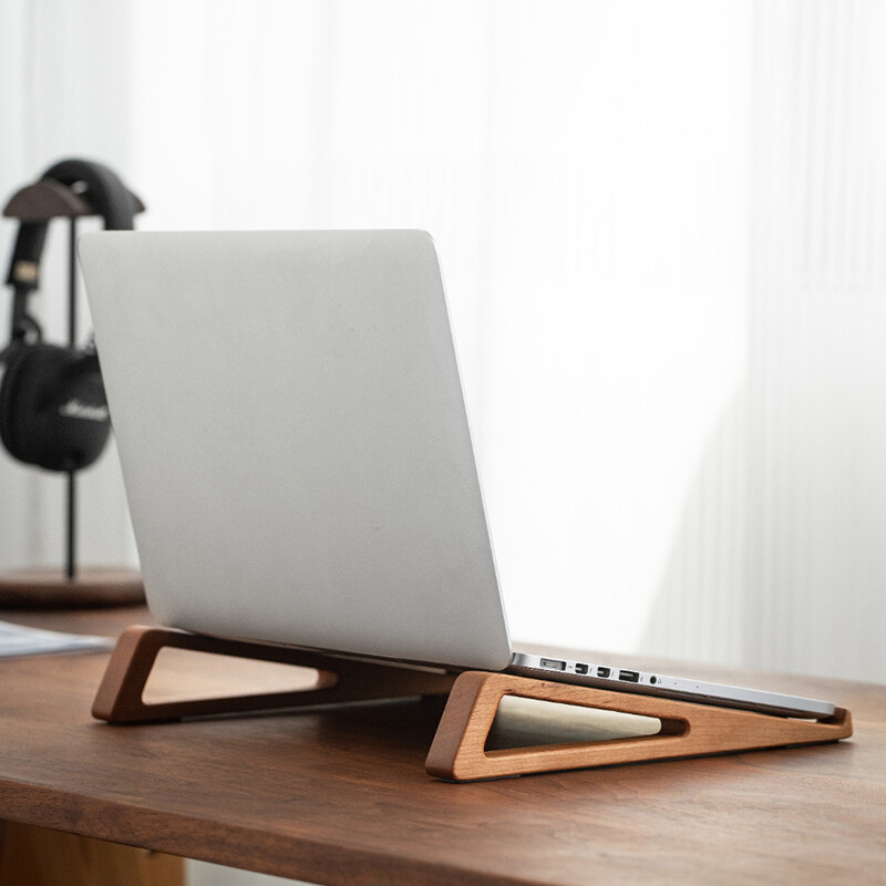 1 pár Univerzálny prenosný drevený držiak na notebook, stojan na chladenie počítača, vhodný pre notebook, tablet, 10-17 palcov