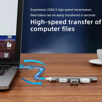 USB C ХЪБ USB 3.0 ХЪБ Тип C 4 порта Multi Splitter Adapter 5Gbps за PC Компютърни аксесоари Multiport HUB 4 USB 3.0 2.0 порта