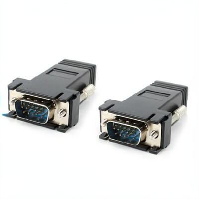 Adaptor VGA RJ45 Extensor de rețea Transmisie prin cablu de rețea Semnal VGA Adaptor VGA Cablul de rețea este prelungit cu 15 pini