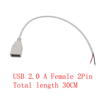 USB barošanas avota kabelis 2/4 kontaktu Micro USB/USB 2.0 A/C tipa vīrišķais kontaktdakšas vadu savienotājs DIY datu uzlādes pagarinātāja kabelis 30cm