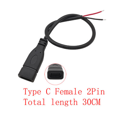 USB barošanas avota kabelis 2/4 kontaktu Micro USB/USB 2.0 A/C tipa vīrišķais kontaktdakšas vadu savienotājs DIY datu uzlādes pagarinātāja kabelis 30cm