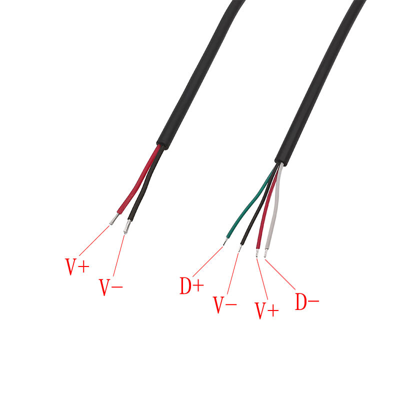 USB barošanas avota kabelis 2/4 kontaktu Micro USB/USB 2.0 A/C tipa vīrišķais kontaktdakšas vadu savienotājs DIY datu uzlādes pagarinātāja kabelis 30cm