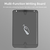 12 colių skystųjų kristalų rašymo planšetinis kompiuteris elektroninė skaitmeninė piešimo lenta Itin plona rašymo kilimėlis, padalintas ekranas, trynimas vienu spustelėjimu su užrakinimo mygtuku