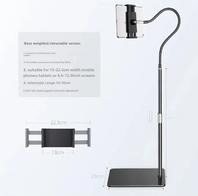 Lazy Person tālruņa turētājs planšetdatora statīvs pie gultas tiešraides kronšteins Universāls atbalsts lietošanai mājās, ērti regulējama roka