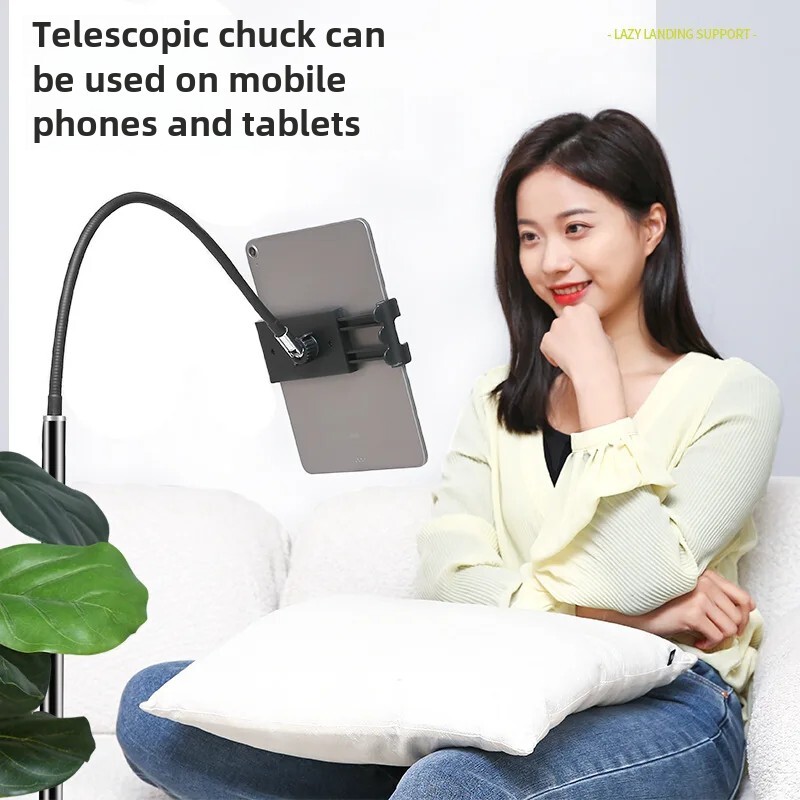 Lazy Person tālruņa turētājs planšetdatora statīvs pie gultas tiešraides kronšteins Universāls atbalsts lietošanai mājās, ērti regulējama roka