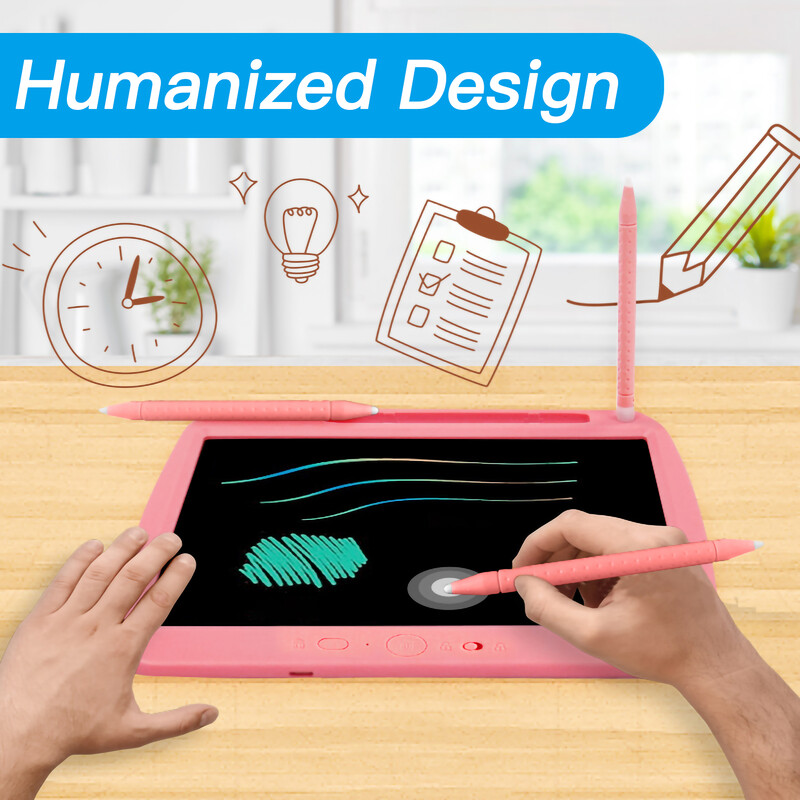 Įkraunamas LCD rašymo planšetinis kompiuteris 9 colių rašymo ranka piešimo planšetinis kompiuteris su rašiklio užrakto mygtuku, skirtas mažiems vaikams mokantis