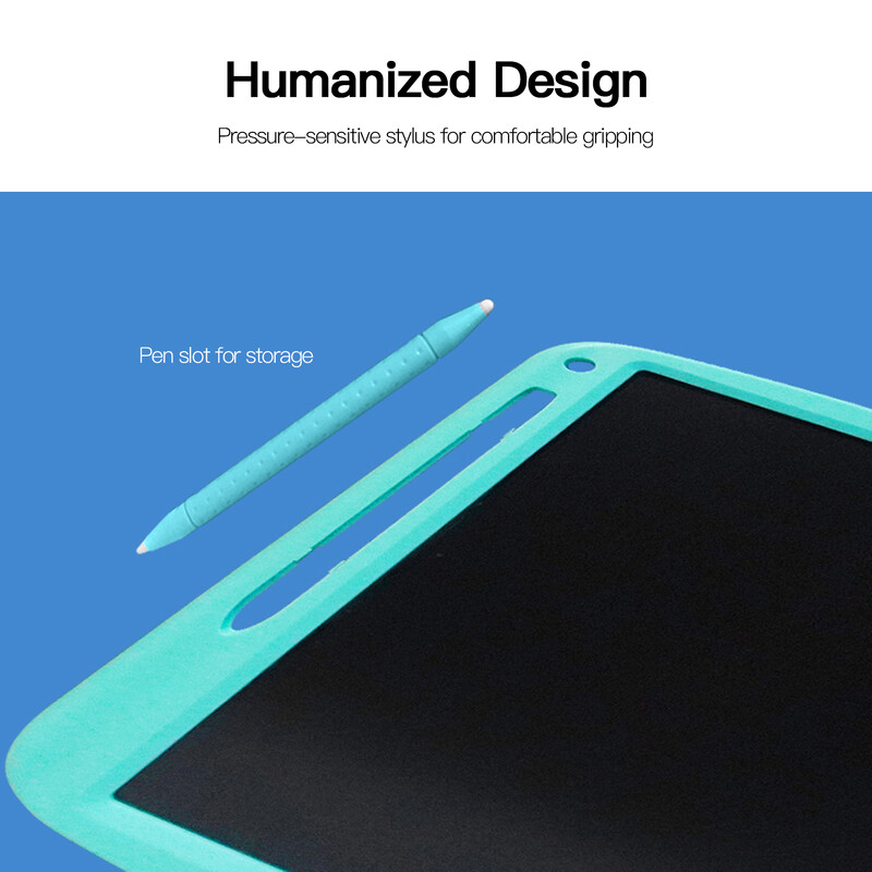 Įkraunamas LCD rašymo planšetinis kompiuteris 9 colių rašymo ranka piešimo planšetinis kompiuteris su rašiklio užrakto mygtuku, skirtas mažiems vaikams mokantis