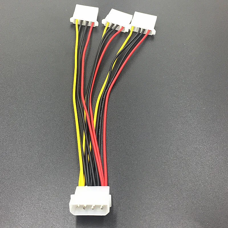 Cabluri de alimentare IDE cu 4 pini HY1578 Cablu adaptor splitter pentru surse de alimentare Molex IDE cu 4 pini la 3 porturi