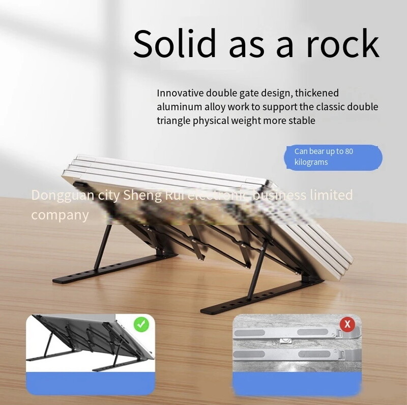 Pārdodu jaunu produktu Regulējams klēpjdatora statīvs saliekams portatīvais galddatora statīvs salokāms statīvs piemērots klēpjdatora pacelšanai vertikāli