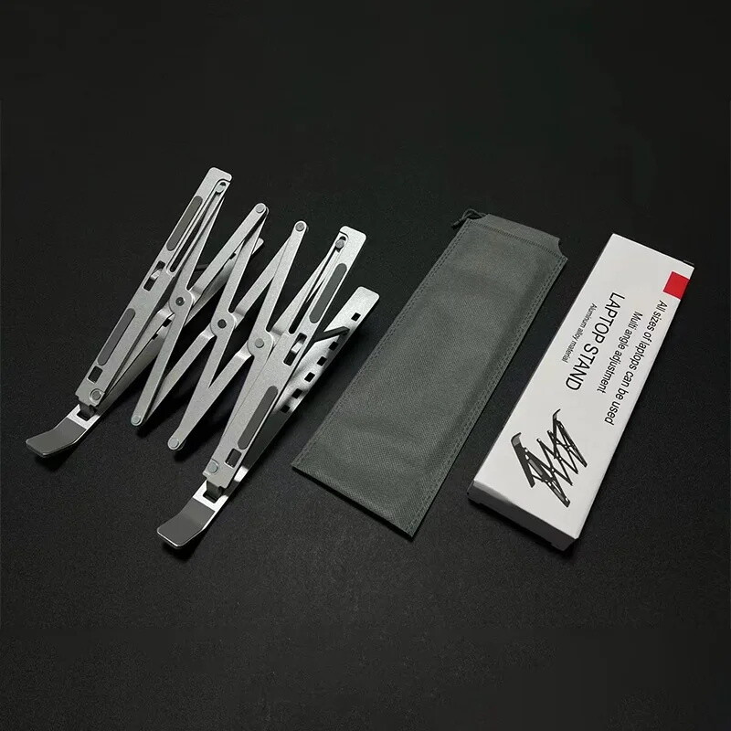 Pārdodu jaunu produktu Regulējams klēpjdatora statīvs saliekams portatīvais galddatora statīvs salokāms statīvs piemērots klēpjdatora pacelšanai vertikāli