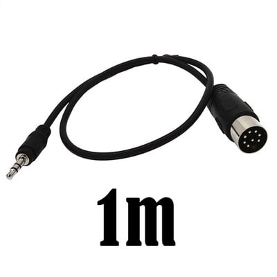 Din 8 kontakto iki 3,5 mm kabelio 8 kontakto Din kištuko kištukas prie 3,5 mm kištuko garso adapterio laidas, skirtas muzikos instrumentų garso įrangai 0,5–3 m