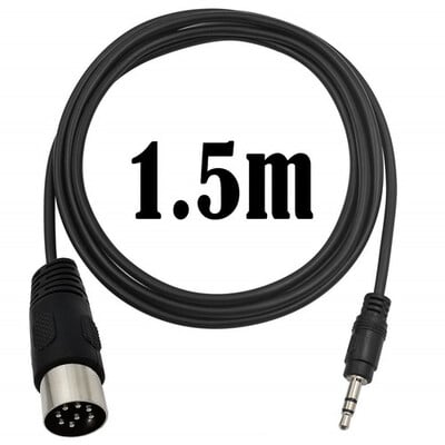 Din 8 kontakto iki 3,5 mm kabelio 8 kontakto Din kištuko kištukas prie 3,5 mm kištuko garso adapterio laidas, skirtas muzikos instrumentų garso įrangai 0,5–3 m