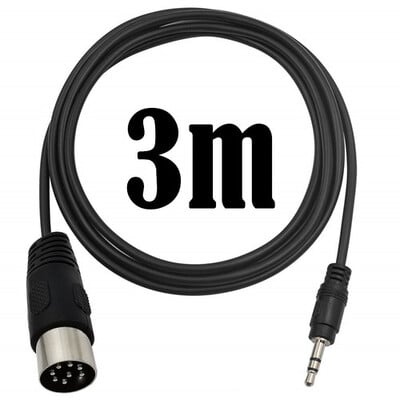 Din 8 kontakto iki 3,5 mm kabelio 8 kontakto Din kištuko kištukas prie 3,5 mm kištuko garso adapterio laidas, skirtas muzikos instrumentų garso įrangai 0,5–3 m