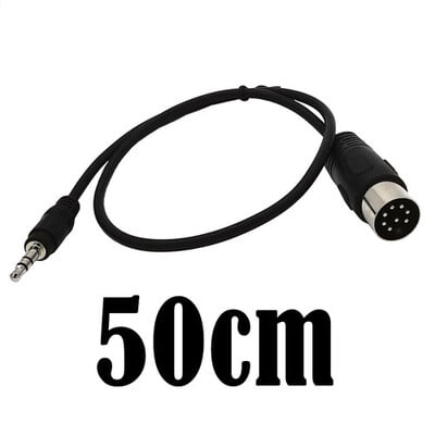 Din 8 kontakto iki 3,5 mm kabelio 8 kontakto Din kištuko kištukas prie 3,5 mm kištuko garso adapterio laidas, skirtas muzikos instrumentų garso įrangai 0,5–3 m
