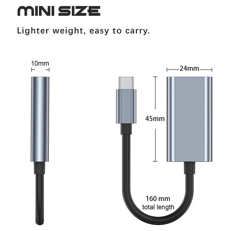 C tipo USB prie HDMI adapterio kabelis 4K USB C prie HDMI išplėtimo dokas, skirtas iPhone PC Xiaomi MacBook Pro iPad Pro Samsung HDMI laidas