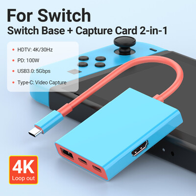 „Gopala“ 4K HDTV vaizdo įrašymo kortelė su USB3.0 PD 100 W maitinimo šaltiniu tiesioginiam srautui / žaidimams / susitikimams su „Windows“ / „Mac OS“ sistema