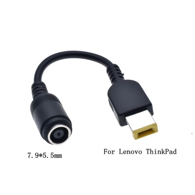 7,9*5,5 mm mufă rotundă la mufă pătrată Adaptor de capăt Încărcător de coadă, adaptor de alimentare, cablu convertitor pentru IBM Lenovo Thinkpad