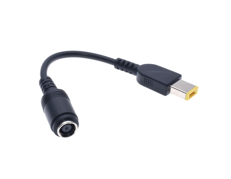Adaptér s okrúhlym jackom 7,9*5,5 mm na štvorcový konektor, pigtail nabíjačka/napájací adaptér pre IBM Lenovo Thinkpad