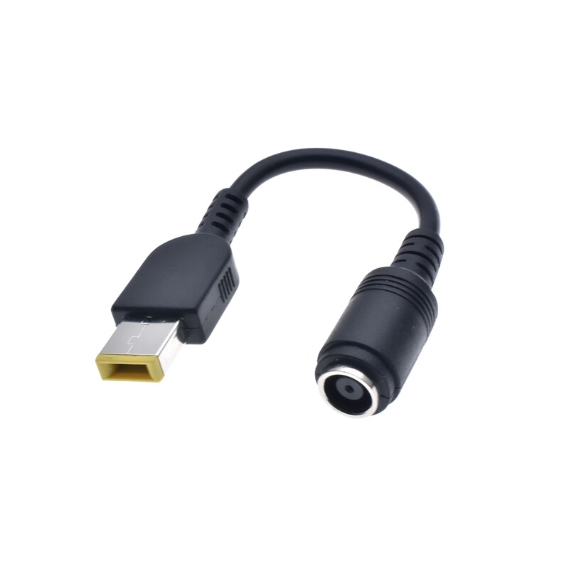Adaptér s okrúhlym jackom 7,9*5,5 mm na štvorcový konektor, pigtail nabíjačka/napájací adaptér pre IBM Lenovo Thinkpad