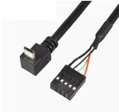 Placă de bază pentru computer PC 9P la Micro USB la DuPont 2,54 mm 5Pin Cablu de date DuPont USB la Micro USB Folie de aluminiu + cablu plasă țesut
