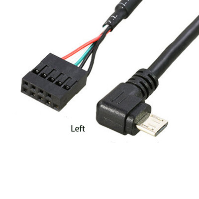 Placă de bază pentru computer PC 9P la Micro USB la DuPont 2,54 mm 5Pin Cablu de date DuPont USB la Micro USB Folie de aluminiu + cablu plasă țesut