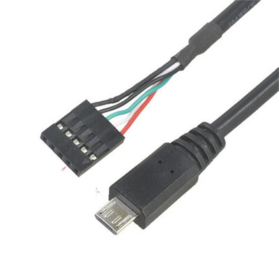 Placă de bază pentru computer PC 9P la Micro USB la DuPont 2,54 mm 5Pin Cablu de date DuPont USB la Micro USB Folie de aluminiu + cablu plasă țesut