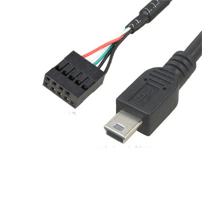 Placă de bază pentru computer PC 9P la Micro USB la DuPont 2,54 mm 5Pin Cablu de date DuPont USB la Micro USB Folie de aluminiu + cablu plasă țesut