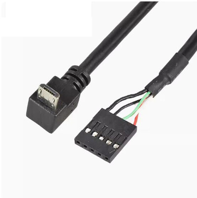 Placă de bază pentru computer PC 9P la Micro USB la DuPont 2,54 mm 5Pin Cablu de date DuPont USB la Micro USB Folie de aluminiu + cablu plasă țesut