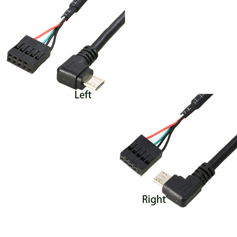 Placă de bază pentru computer PC 9P la Micro USB la DuPont 2,54 mm 5Pin Cablu de date DuPont USB la Micro USB Folie de aluminiu + cablu plasă țesut