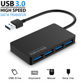 Vysokorýchlostný USB 3.0 HUB Multi USB rozbočovač 4 porty Expander Viacnásobný USB expander Počítačové príslušenstvo pre notebooky