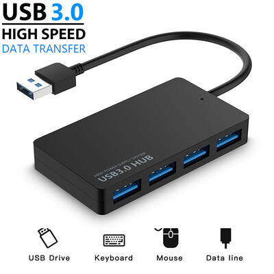 Високоскоростен USB 3.0 HUB Multi USB сплитер 4 порта Expander Multiple USB Expander Компютърни аксесоари за лаптоп PC